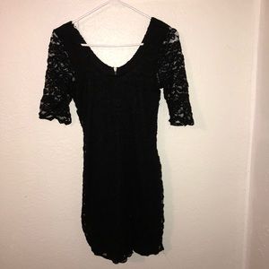 Black lace dress